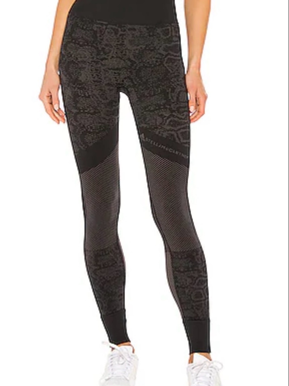 Adidas by Stella McCartney Black Seamless Textured Leggings